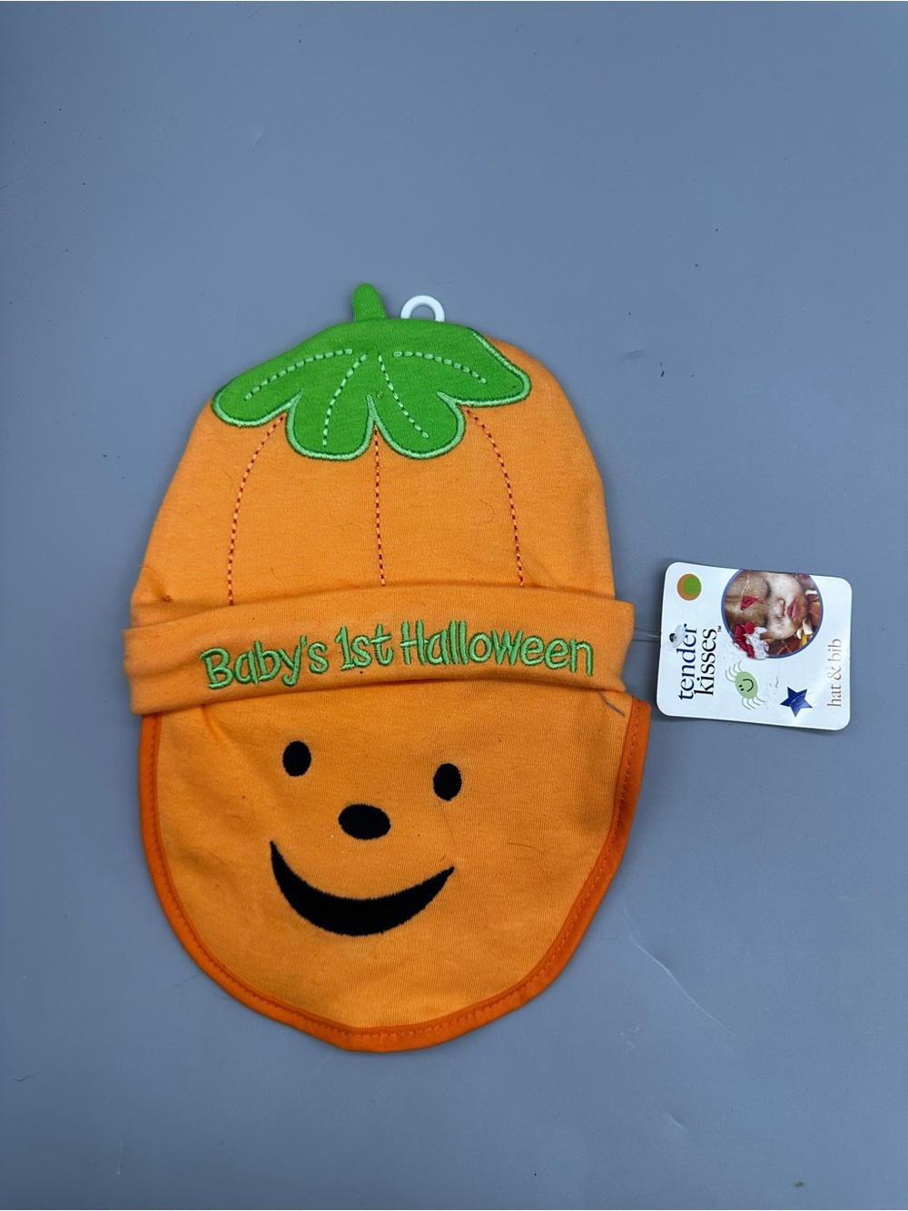 Tender Kisses Baby's 1st Halloween Hat & Feeder Bib Set